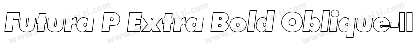 Futura P Extra Bold Oblique字体转换